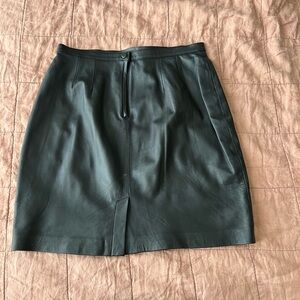 Vintage 90s Pendleton leather mini skirt size 18
